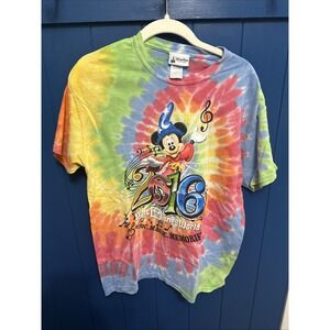 Disney Parks Fantasia Sorcerer Mickey Mouse Tie Dye T Shirt 2016 Disney World‎ M